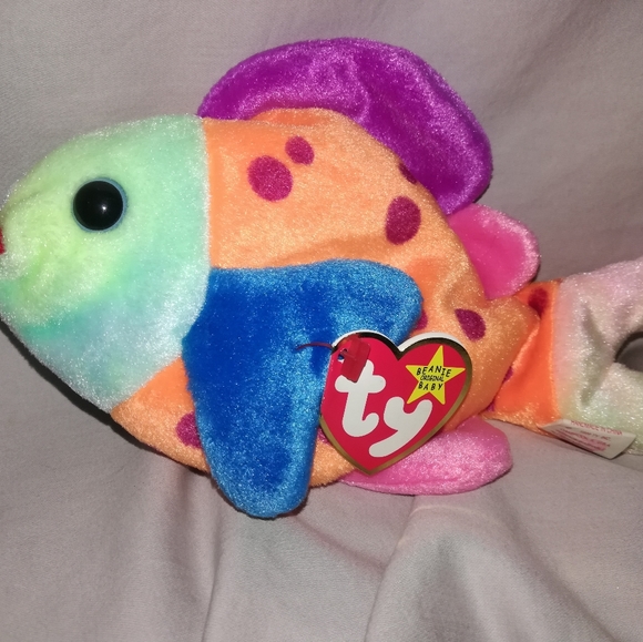 Ty Toys Vintage Ty Beanie Baby Lips The Colorful Fish Poshmark